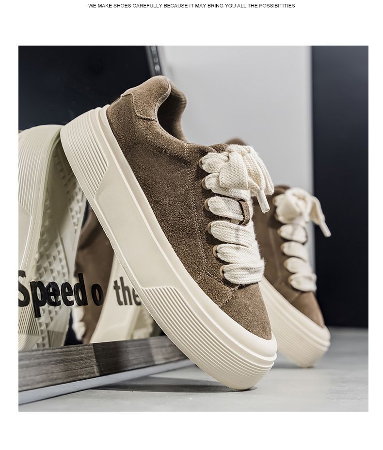 Plateau-Freizeitschuhe für Herren mit dicken Schnürsenkeln detail 8