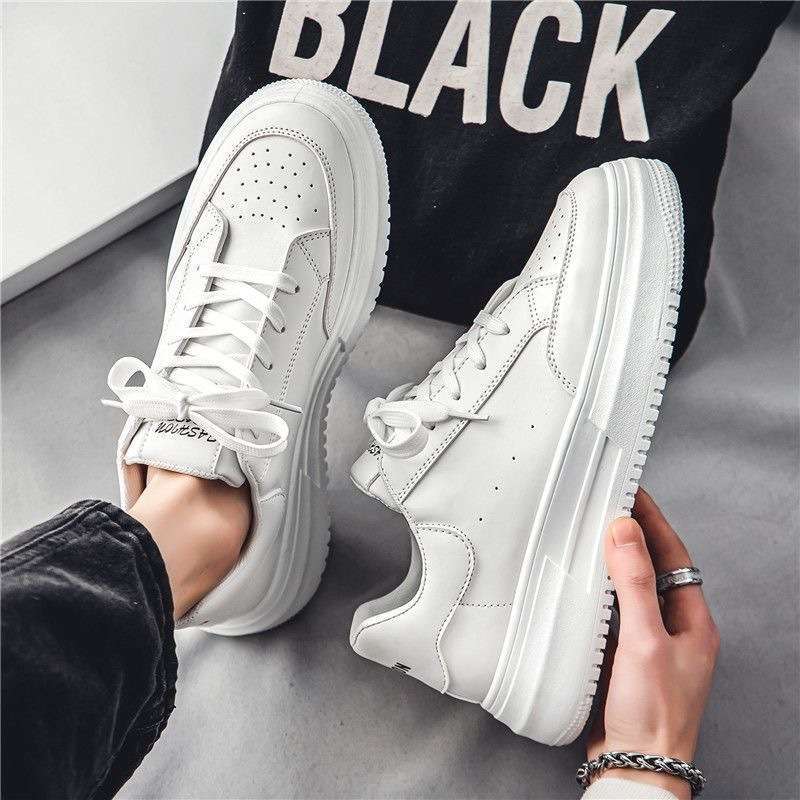 Schnür-Plateau-Sneaker für Herren aus PU-Leder | Freizeitschuhe 5
