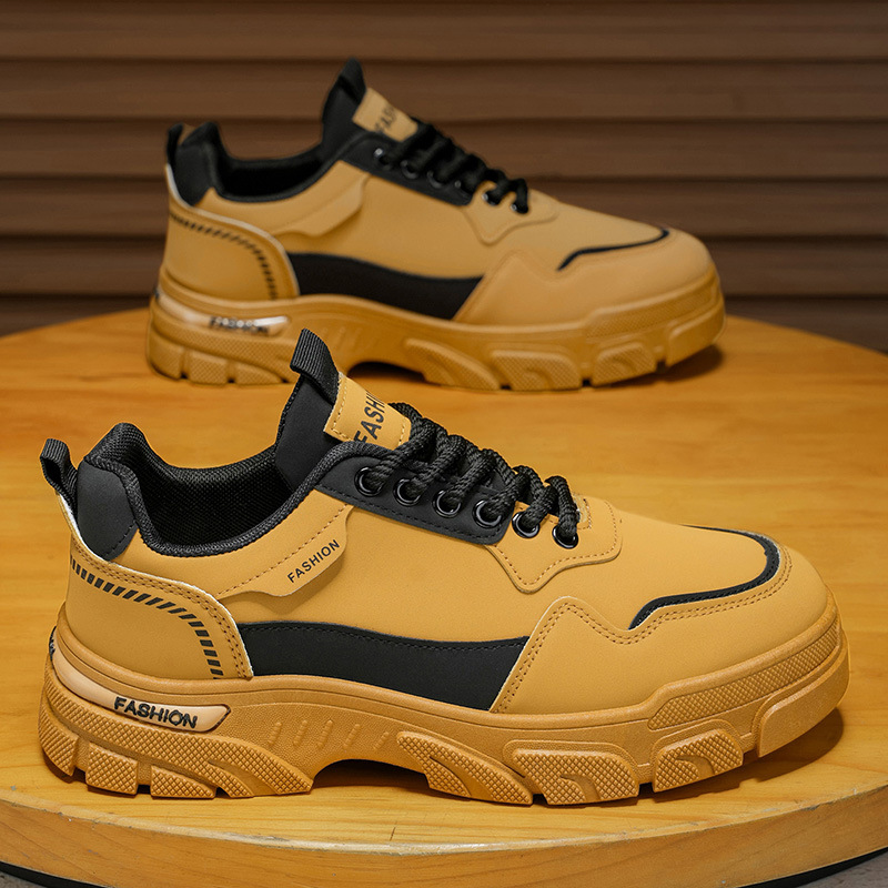 Chaussures casual pour homme à lacets et semelle antidérapante bicolore 3