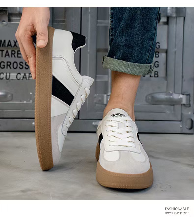 Men's Vintage Leather Lace-Up Casual Shoes detail 4
