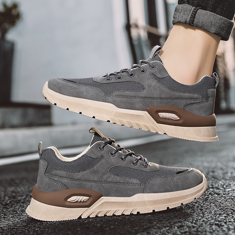 Ademende mesh casual herensneakers met vetersluiting detail 4