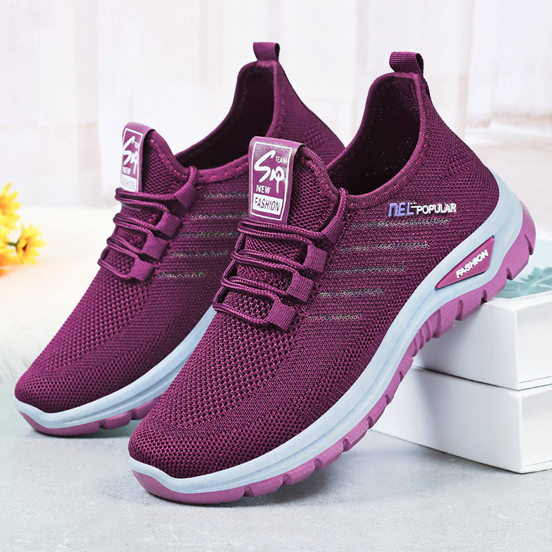 Leichte, atmungsaktive Strick-Sneaker für Damen – Bequeme Freizeitschuhe