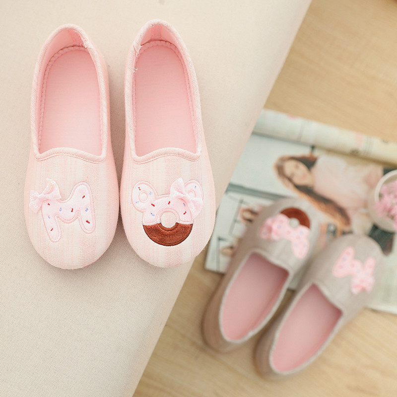 Pantuflas de casa para mujer en suave algodón transpirable slip-on 5