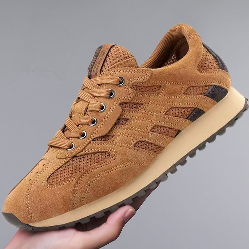 Men's Breathable Mesh Vintage Lace-Up Sneakers 4