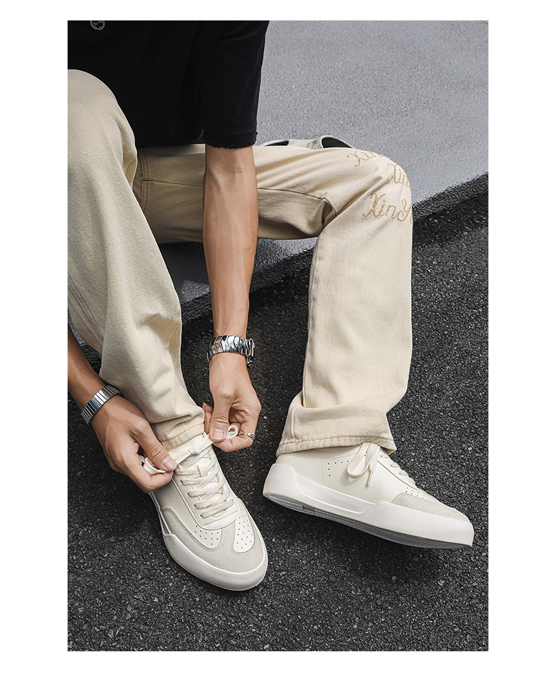 Chaussures casual à lacets respirantes pour homme au design colorblock detail 2