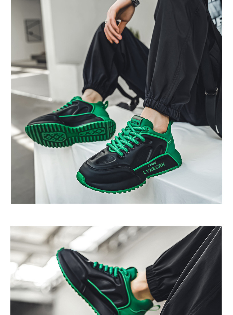 Sneakers casual stringate da uomo color block detail 13