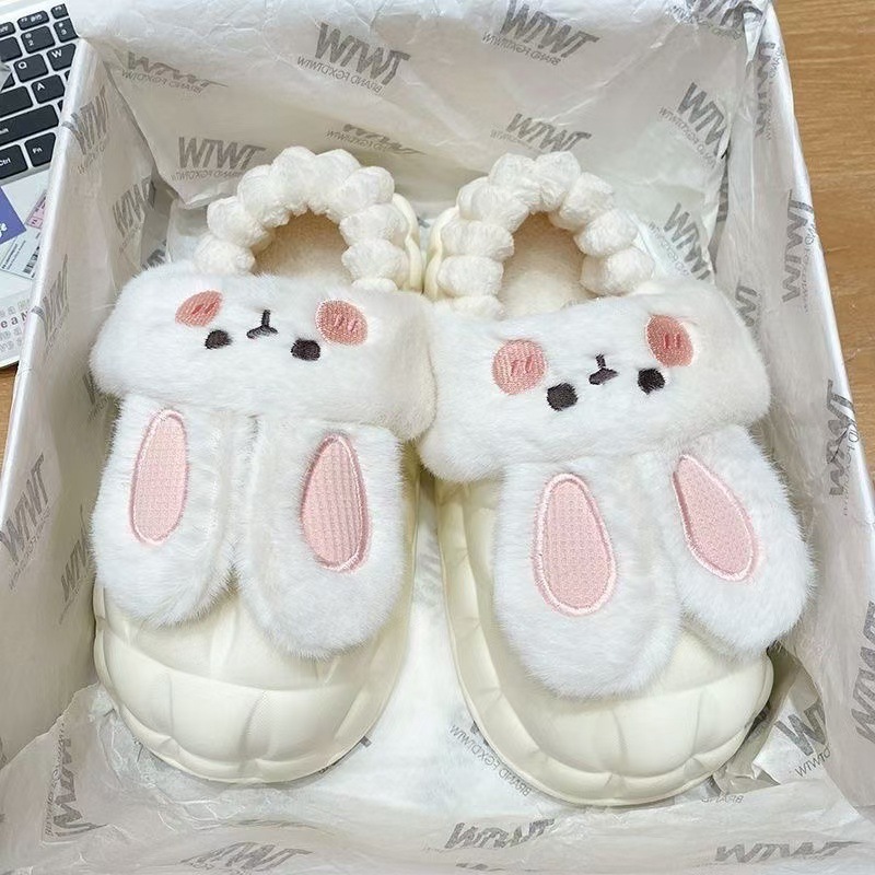 Pantofole da donna in morbido peluche a coniglietto detail 5