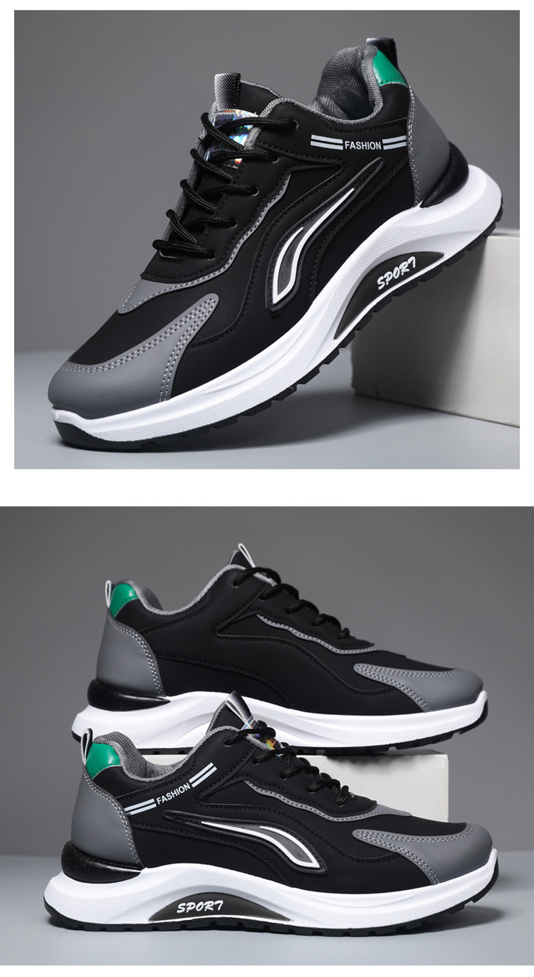 Men's Colorblock Cushioned Lace-Up Sneakers detail 15