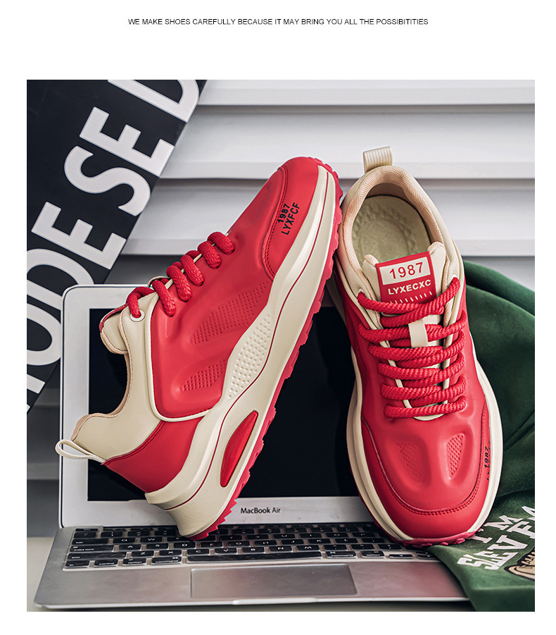 Chaussures casual à plateforme et blocs de couleurs pour homme detail 14