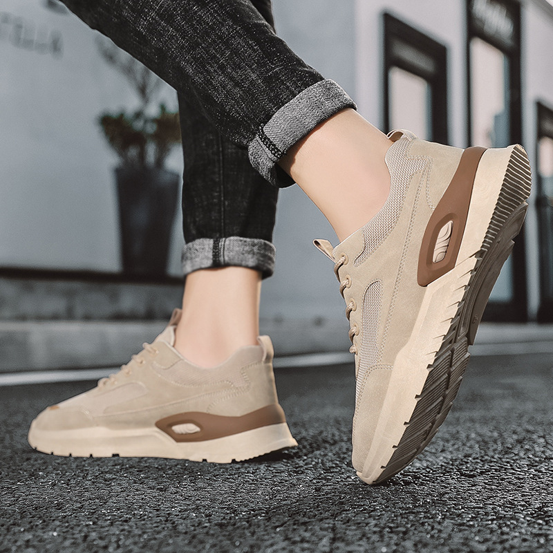 Ademende mesh casual herensneakers met vetersluiting detail 17