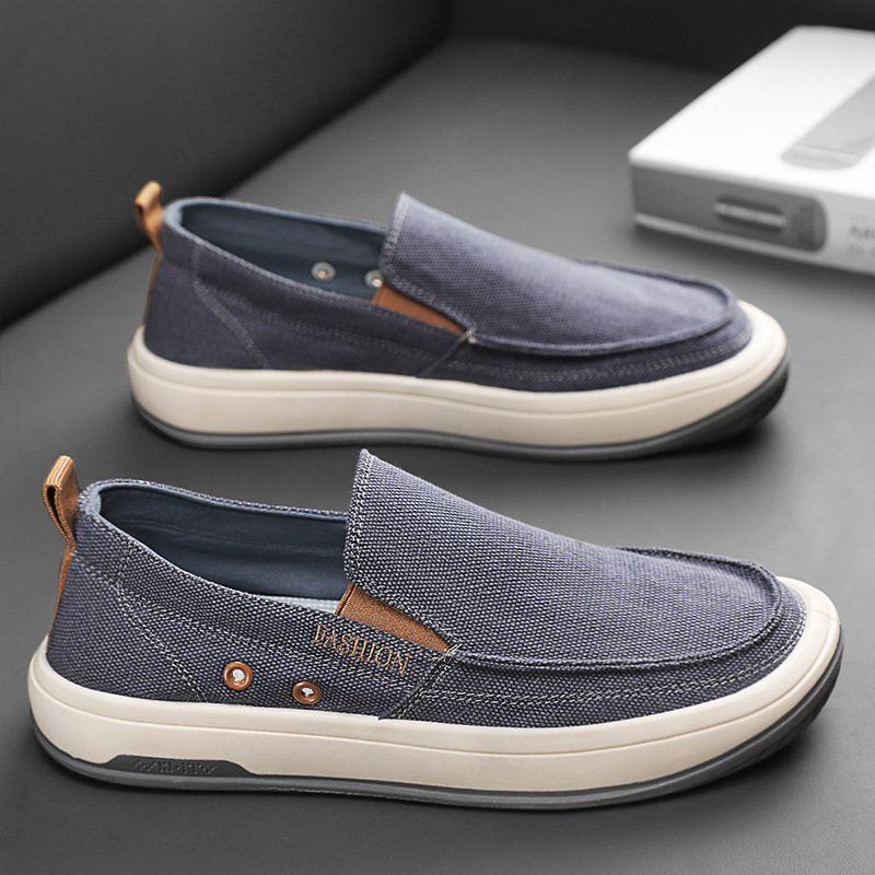Men's Breathable Canvas Slip-On Casual Shoes 3