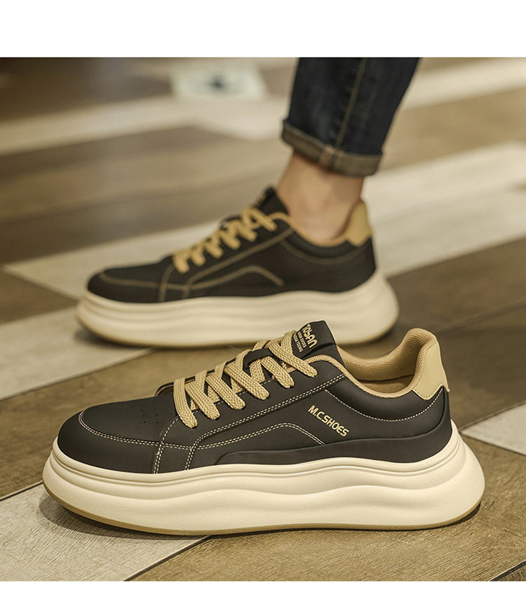 Scarpe casual da uomo con plateau, ammortizzate e stringate detail 6