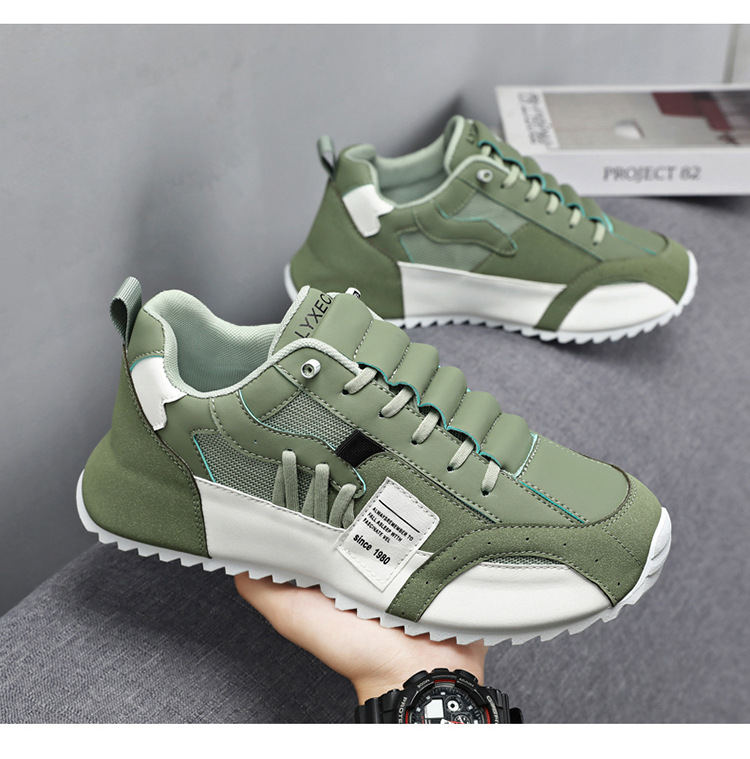 Zapatillas de deporte casual con plataforma y bloques de color para hombre detail 15