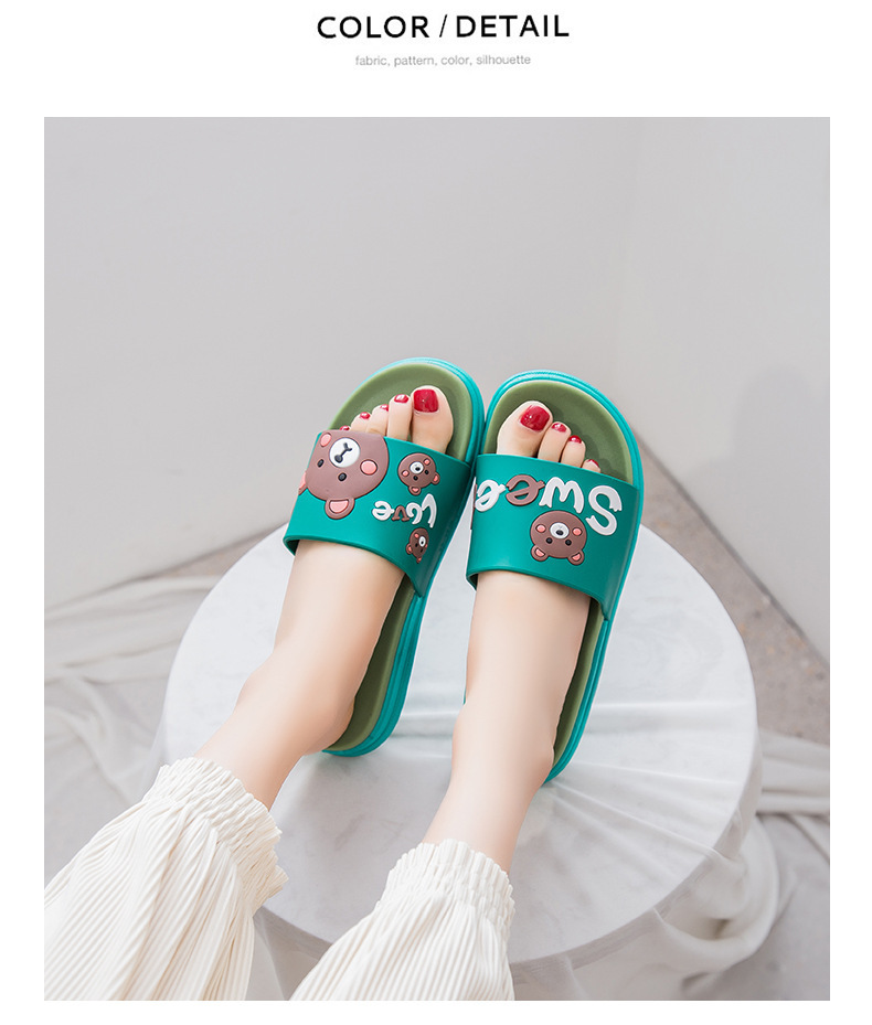 Women's Lightweight Non-Slip Cartoon Print Slide Slippers detail 13