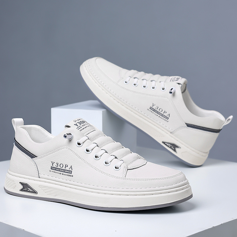 Rutschfeste Schnür-Freizeitschuhe aus Leder für Herren 4