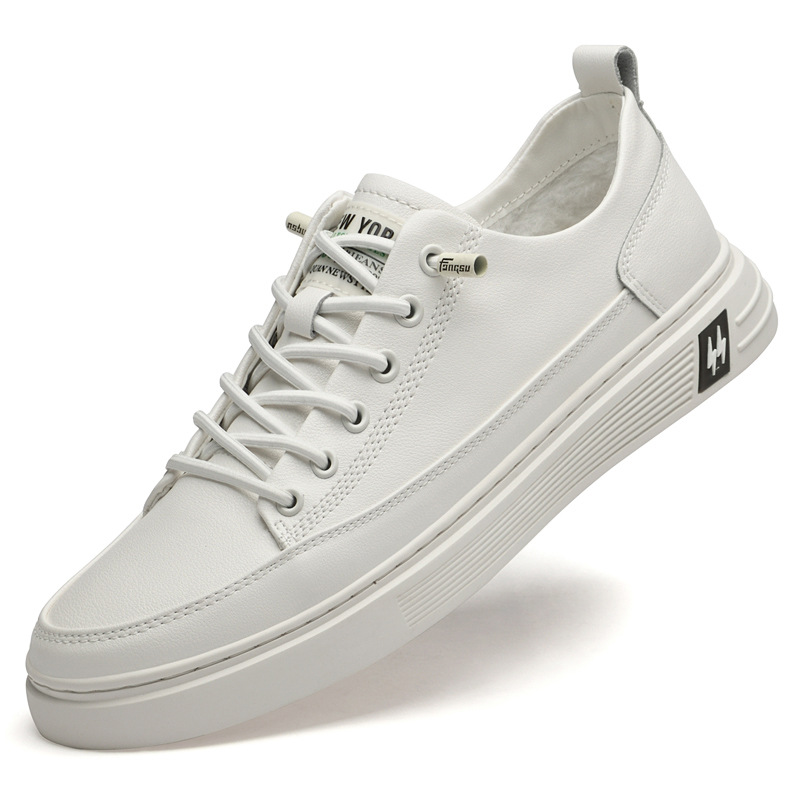 Atmungsaktive Herren-Freizeitschuhe aus Leder mit Schnürung