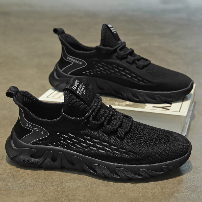 Scarpe da corsa leggere e traspiranti in mesh da uomo con lacci 4