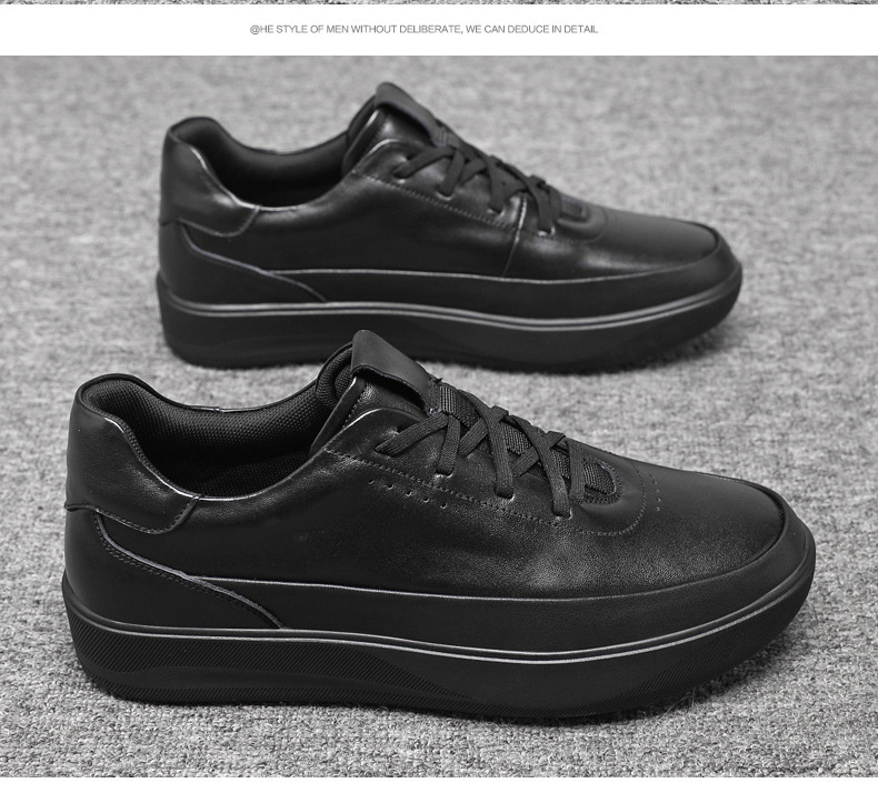 Minimalistische Schnür-Freizeitschuhe aus Leder für Herren detail 6