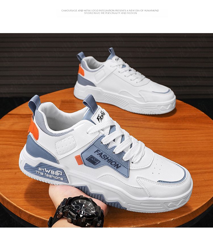 Men's Colorblock Lace-Up Casual Platform Sneakers detail 11