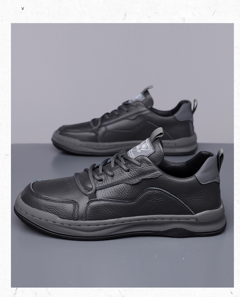 Men's Leather Lace-Up Casual Shoes detail 20