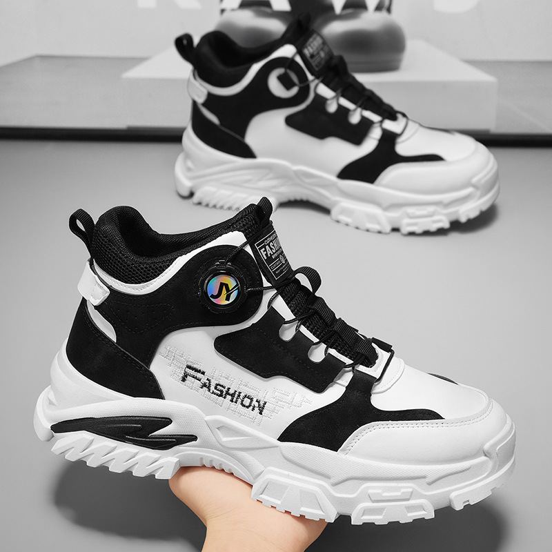 Chaussures casual à plateforme antidérapantes pour homme style colorblock 5