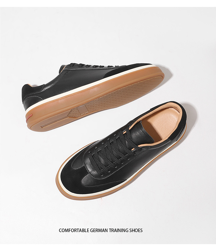 Men's Vintage Leather Lace-Up Casual Shoes detail 13
