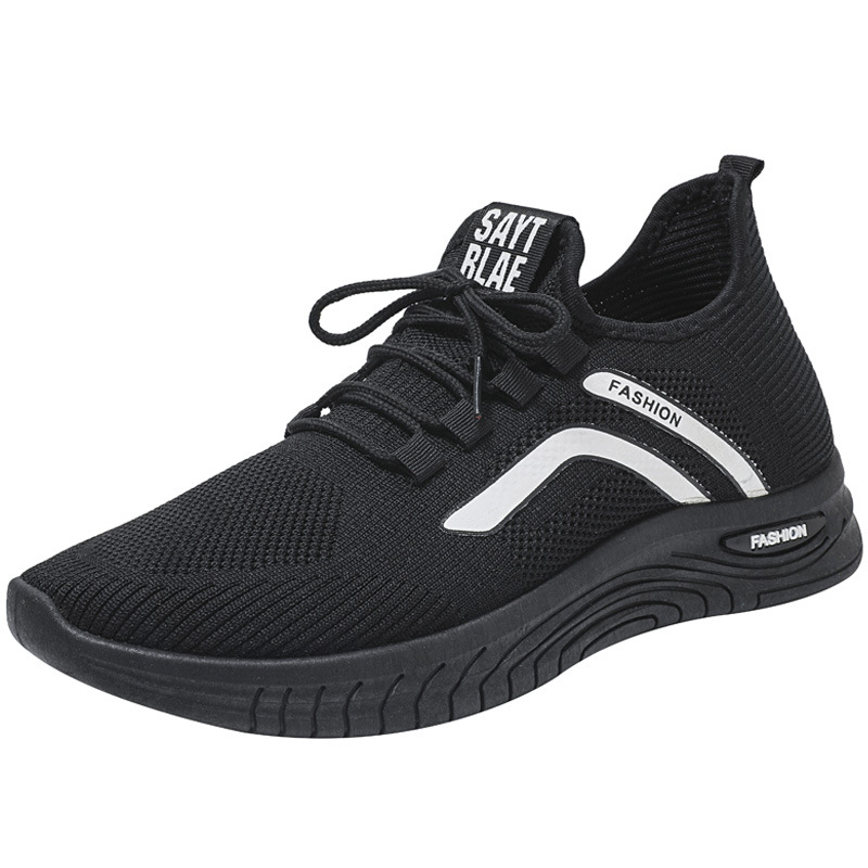 Lichte ademende gebreide hardloopschoenen voor heren 6