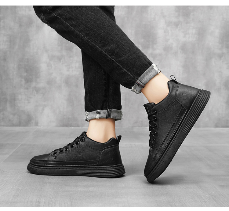 Men's Lace-Up PU Leather Casual Shoes detail 5