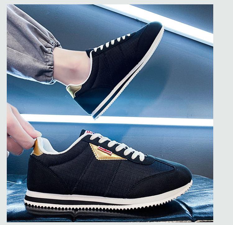 Atmungsaktive, leichte Schnür-Sneaker für Herren im Retro-Look detail 9