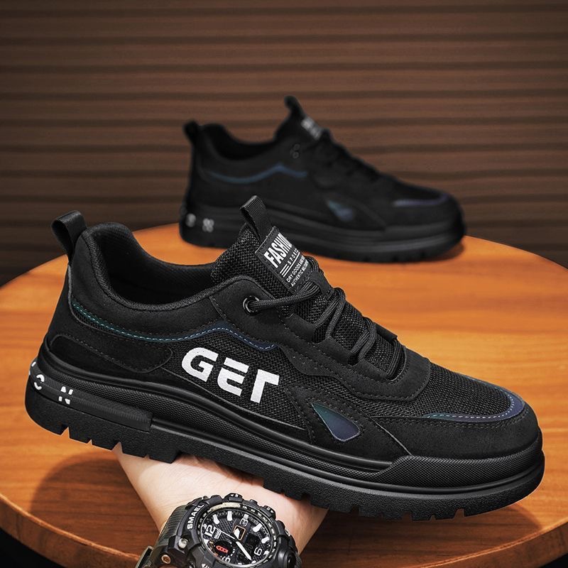 Men's Breathable Non-Slip Lace-Up Casual Shoes 4