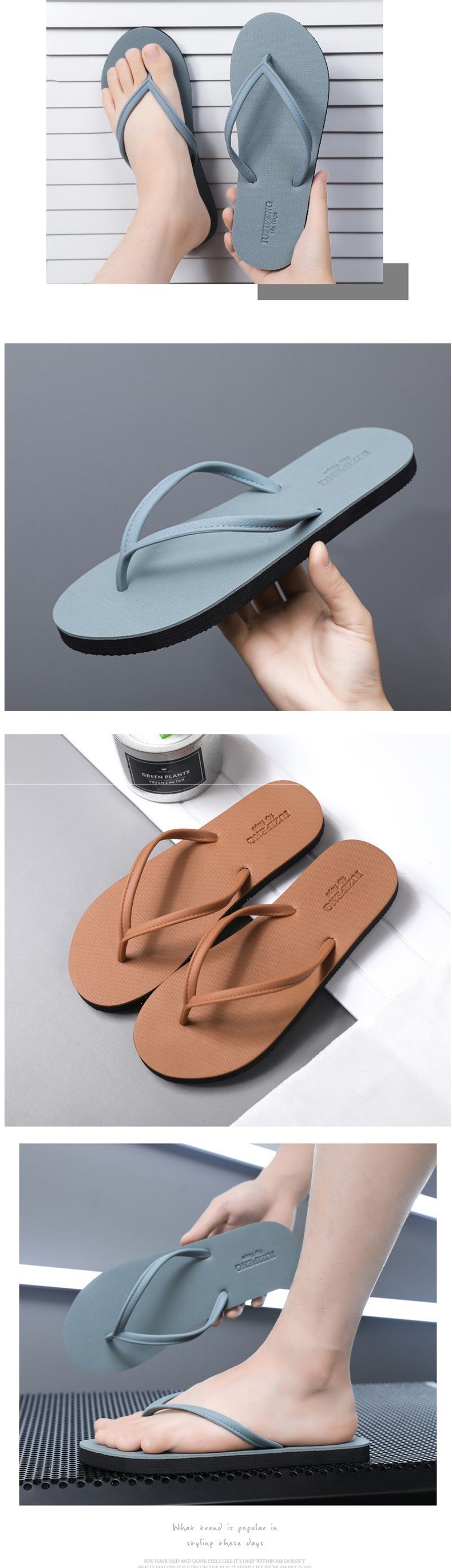 Unisex Lightweight Quick-Dry Flip-Flops detail 1