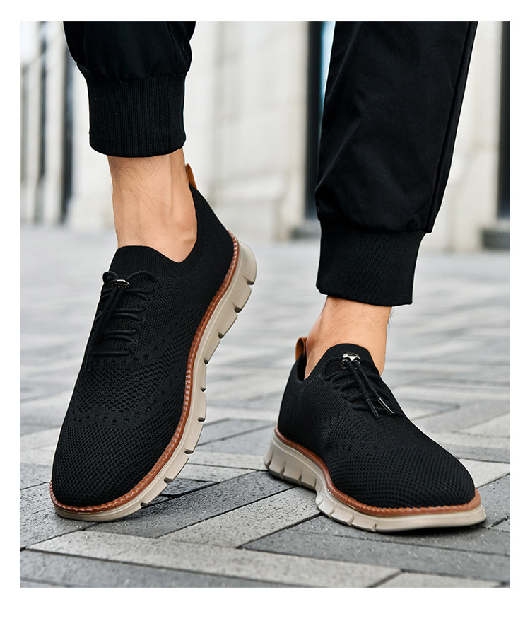Leichte, atmungsaktive Strick-Freizeitschuhe für Herren detail 6
