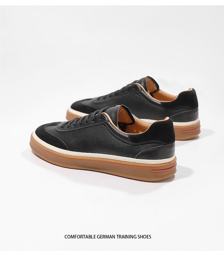 Men's Vintage Leather Lace-Up Casual Shoes detail 15