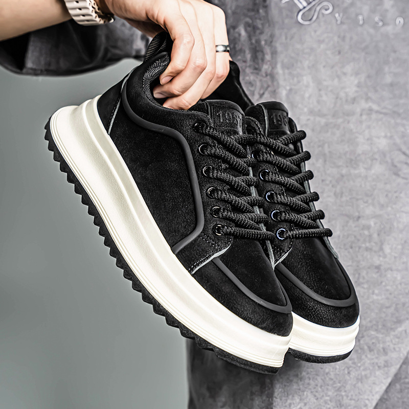 Men's Platform Lace-Up Casual Shoes detail 10