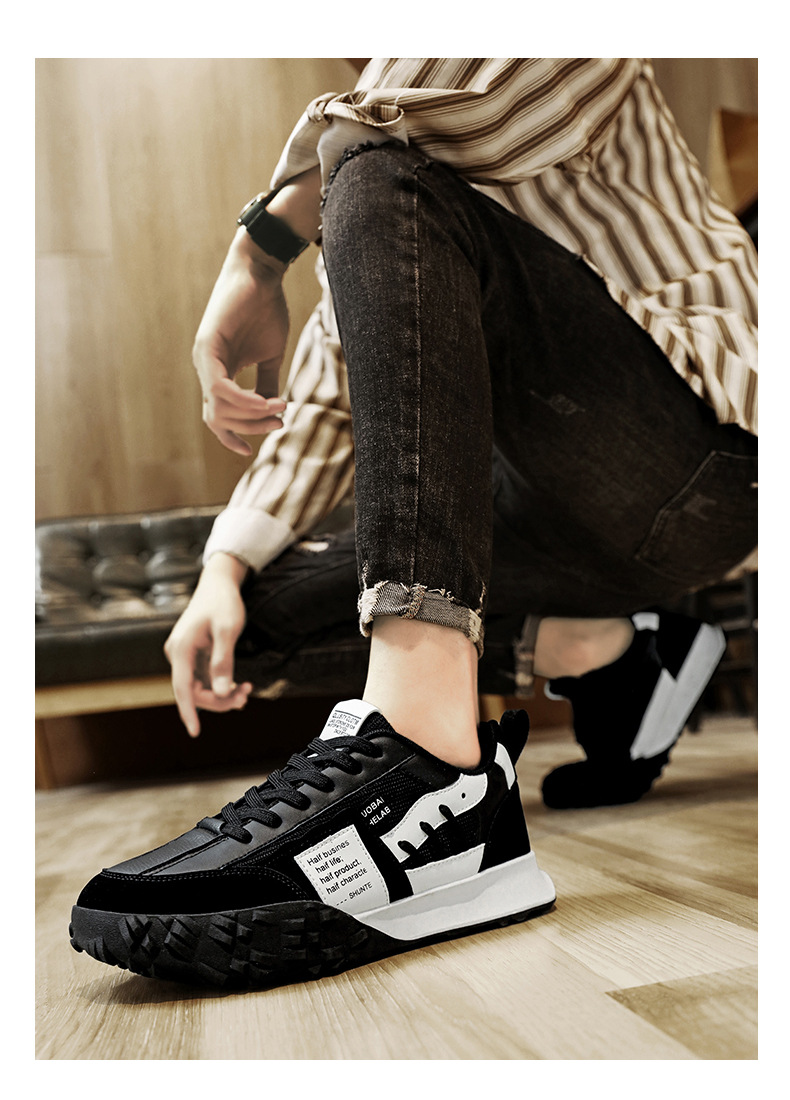 Atmungsaktive Herren-Sneaker im Colorblock-Design mit Schnürung detail 8