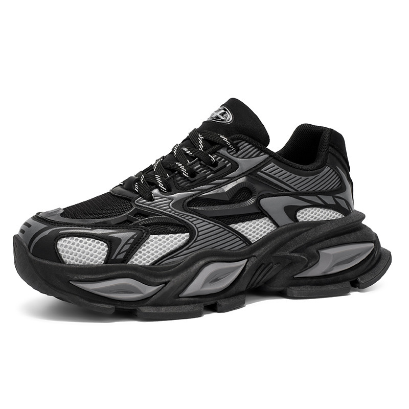 Scarpe casual da uomo con zeppa e design color block traspiranti 6