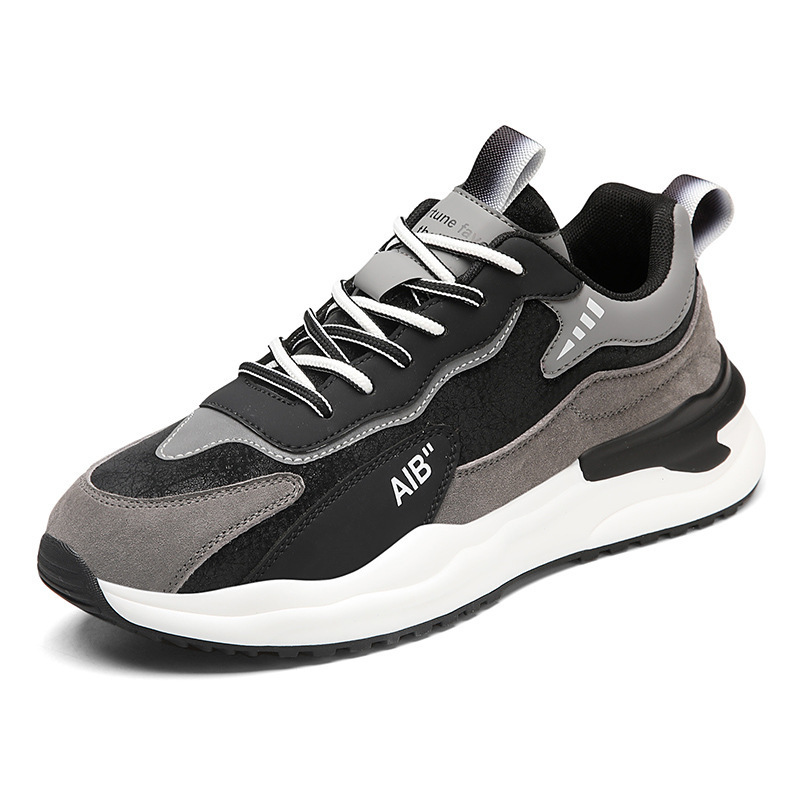 Sneakers casual da uomo stringate e ammortizzate con motivo colorblock 6