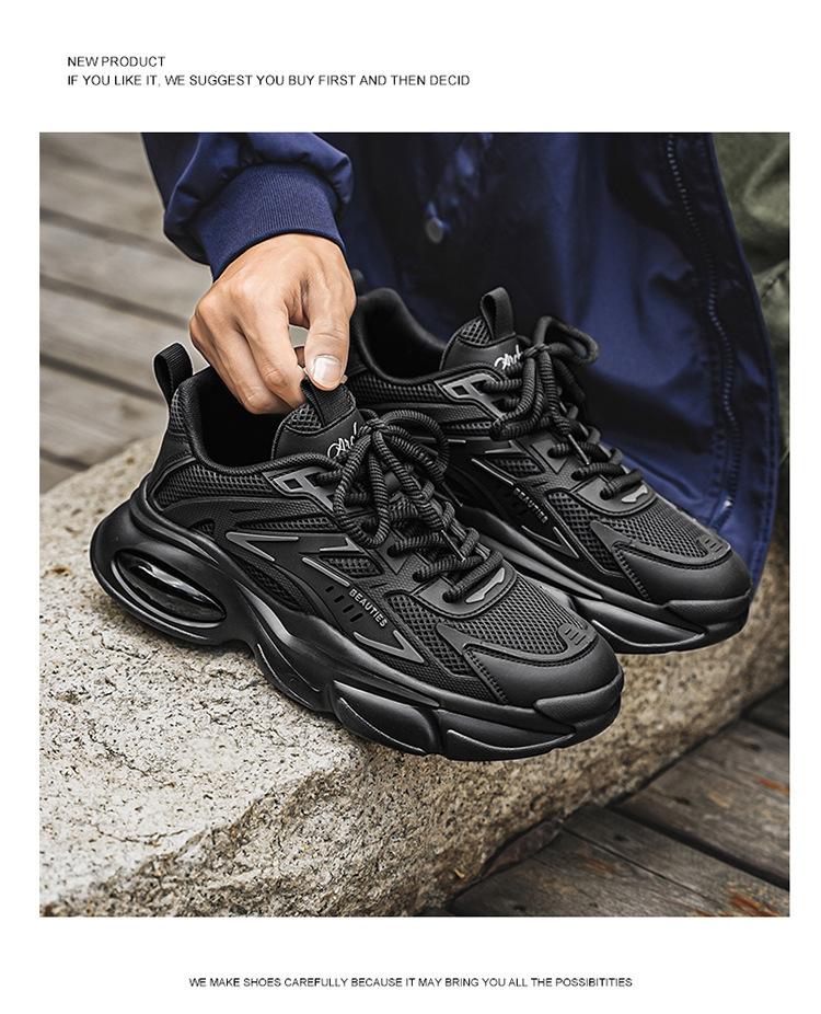 Baskets compensées chunky respirantes en maille pour femme detail 17