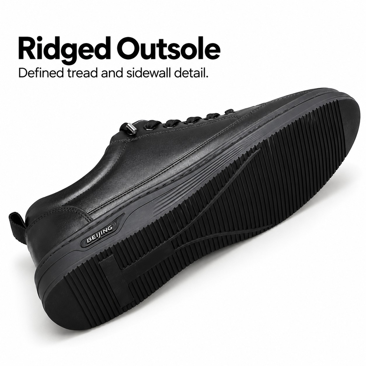 Men's Full-Grain Leather Cushioned Lace-Up Casual Shoes detail 4