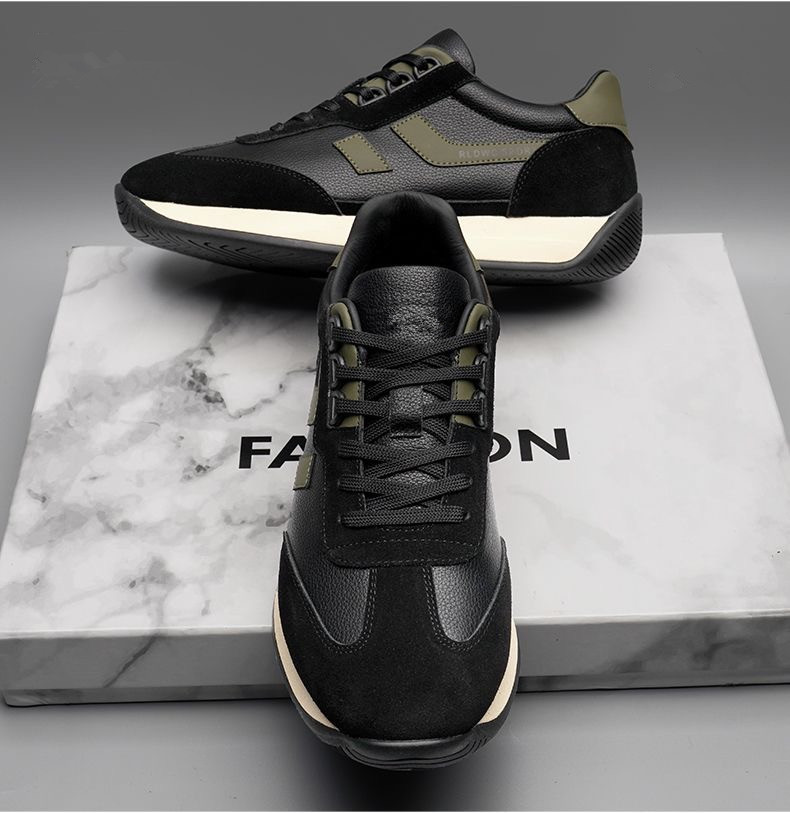 Men's Vintage Cushioned Lace-Up Casual Sneakers detail 3