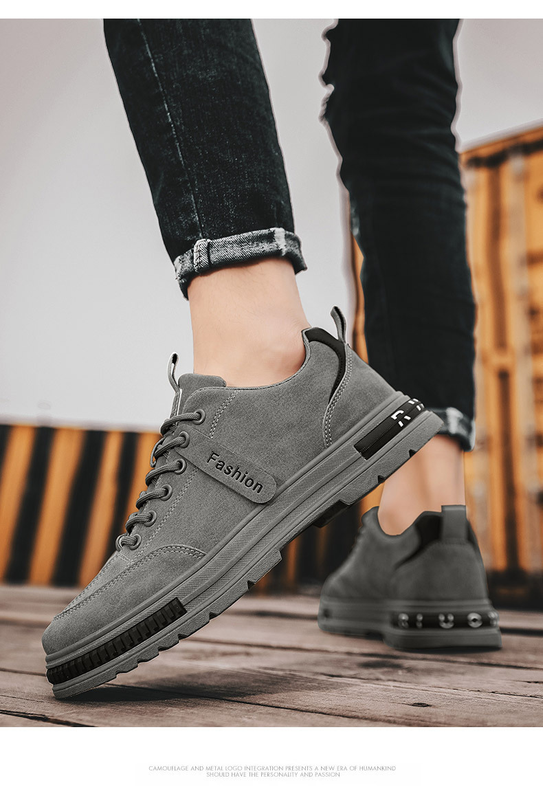 Rauleder-Schnürer für Herren rutschfeste Freizeitschuhe detail 6