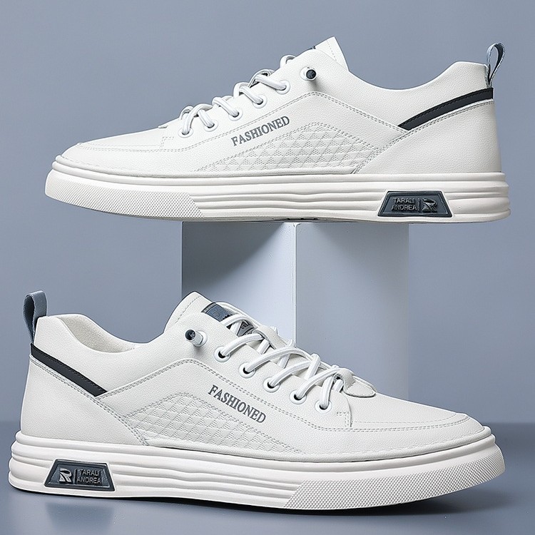 Leichte PU-Leder Freizeitschuhe für Herren mit Schnürung 4