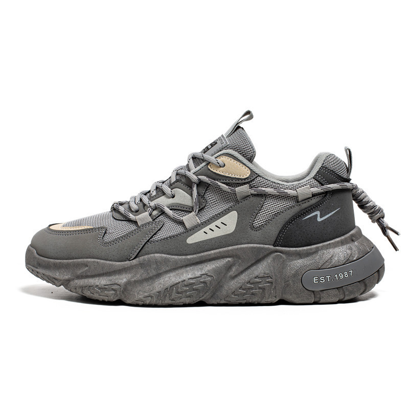 Men's Breathable Colorblock Platform Casual Sneakers 6