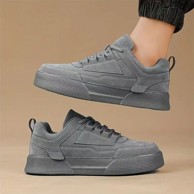 Chaussures casual unies à lacets et antidérapantes pour hommes detail 1