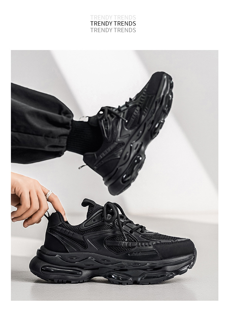 Chunky Dames Sneakers met Ademend Mesh en Plateauzool detail 12
