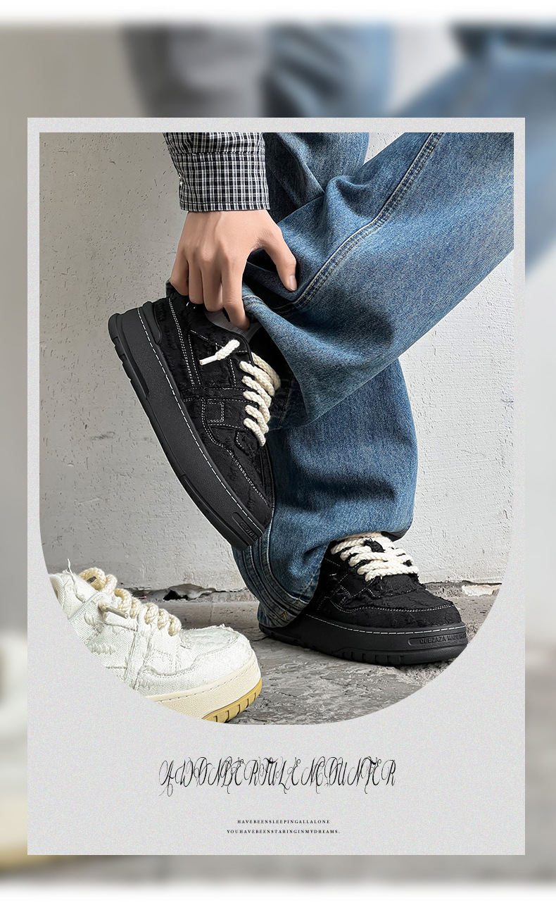 Unisex Plateau-Freizeitschuhe im Distressed-Look mit Schnürung detail 14