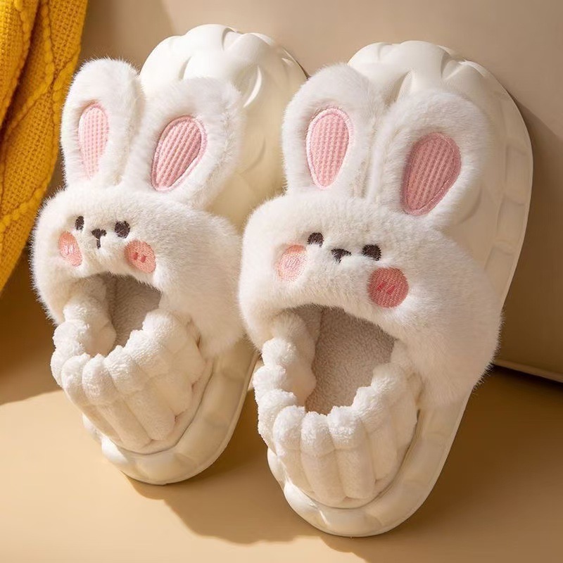 Pantofole da donna in morbido peluche a coniglietto 2