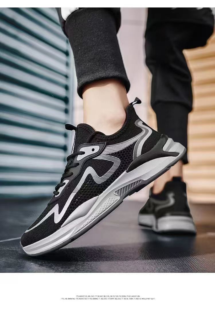 Leichte, atmungsaktive Mesh-Laufschuhe für Herren detail 1
