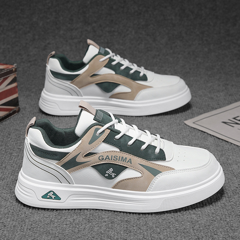 Scarpe casual da uomo stringate e traspiranti con design color block 3