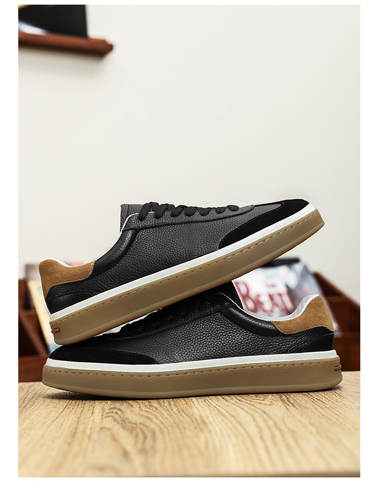 Leren casual herenschoenen met veters – Laag model detail 5